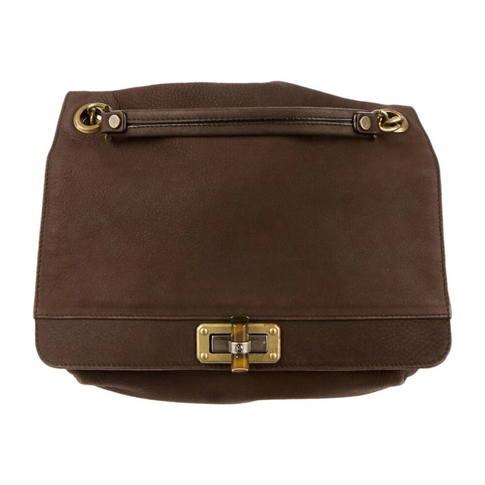 Lanvin Happy Nubuck Leather Shoulder Bag